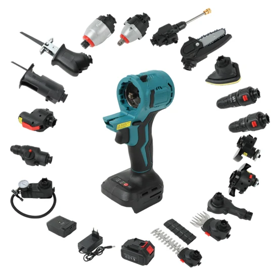 Kits combinados de herramientas eléctricas 16 en 1 con taladro inalámbrico, juego de herramientas para el hogar con kits de herramientas manuales de bricolaje para reparación profesional del hogar, oficina y jardín